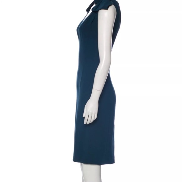 Prada Abito blue dress sheath ruched accents - Picture 4 of 12